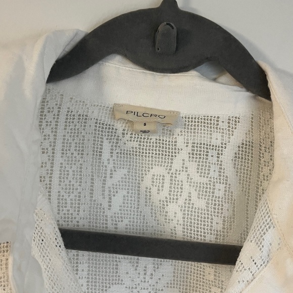 Anthropologie Pilcro cut work bubble sleeve blouse - Picture 6 of 11